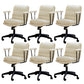 Modern Padded Arms Office Chair Leather Tilt Mechanism No Distressing Ergonomic Desk Chair