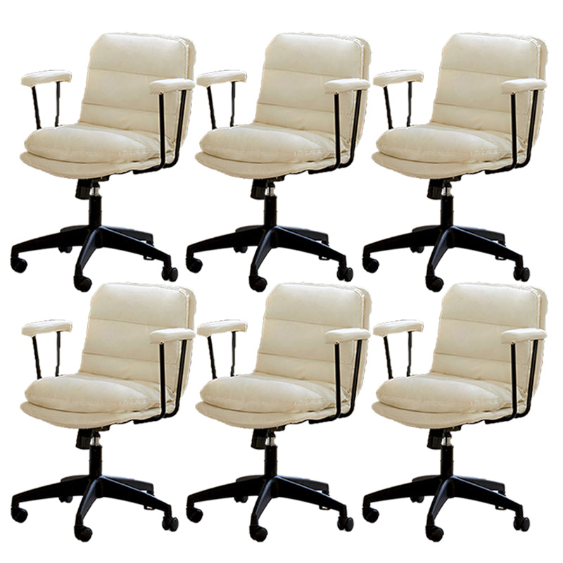 Modern Padded Arms Office Chair Leather Tilt Mechanism No Distressing Ergonomic Desk Chair