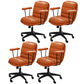 Modern Padded Arms Office Chair Leather Tilt Mechanism No Distressing Ergonomic Desk Chair