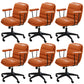 Modern Padded Arms Office Chair Leather Tilt Mechanism No Distressing Ergonomic Desk Chair