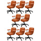 Modern Padded Arms Office Chair Leather Tilt Mechanism No Distressing Ergonomic Desk Chair