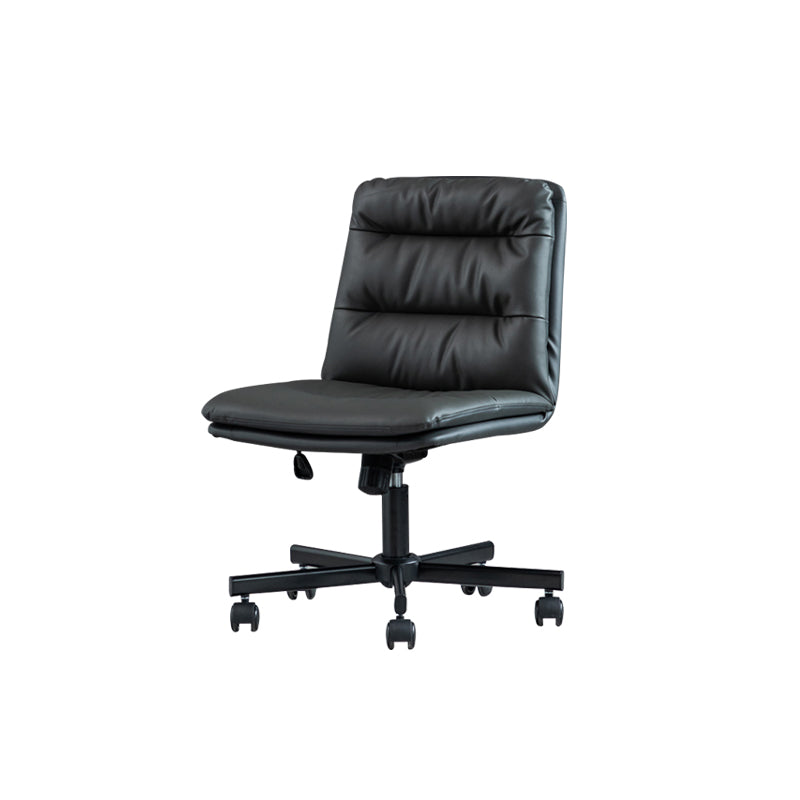 Armless Office Chair Conference Chair with Wheels for Living Room Home
