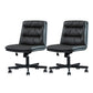 Armless Office Chair Conference Chair with Wheels for Living Room Home