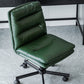 Armless Office Chair Conference Chair with Wheels for Living Room Home