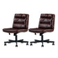 Armless Office Chair Conference Chair with Wheels for Living Room Home
