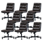 Armless Office Chair Conference Chair with Wheels for Living Room Home