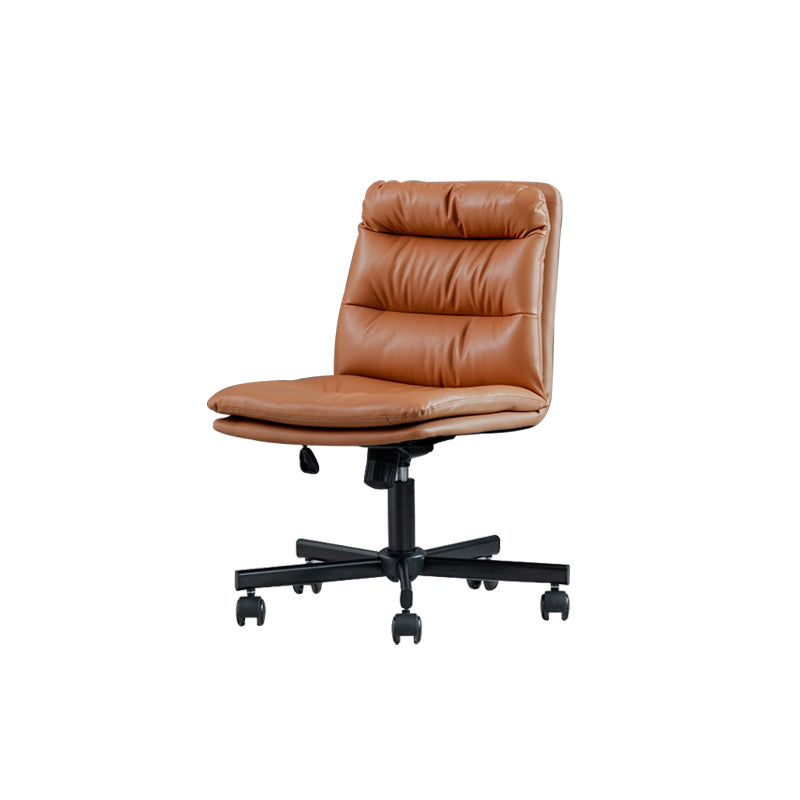 Armless Office Chair Conference Chair with Wheels for Living Room Home