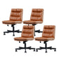 Armless Office Chair Conference Chair with Wheels for Living Room Home