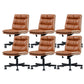 Armless Office Chair Conference Chair with Wheels for Living Room Home