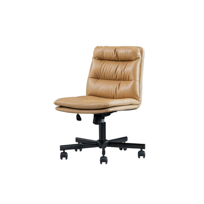 Armless Office Chair Conference Chair with Wheels for Living Room Home