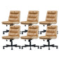 Armless Office Chair Conference Chair with Wheels for Living Room Home