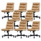 Armless Office Chair Conference Chair with Wheels for Living Room Home