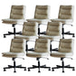Armless Office Chair Conference Chair with Wheels for Living Room Home