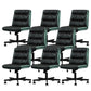 Armless Office Chair Conference Chair with Wheels for Living Room Home