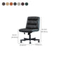 Armless Office Chair Conference Chair with Wheels for Living Room Home