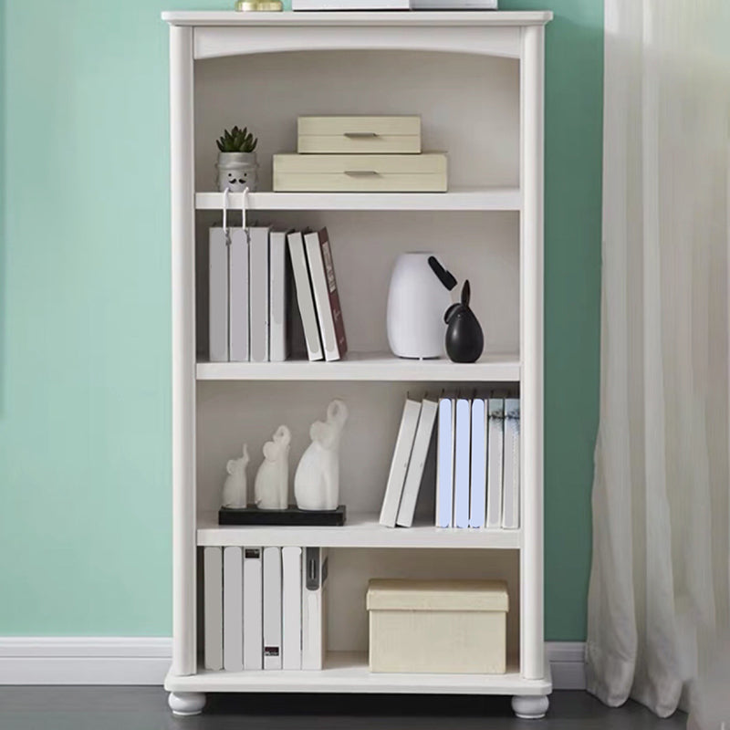 Modern Standard Bookshelf Wooden White Bookcase with Shelves