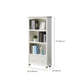 Modern Standard Bookshelf Wooden White Bookcase with Shelves