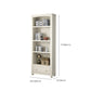 Modern Standard Bookshelf Wooden White Bookcase with Shelves