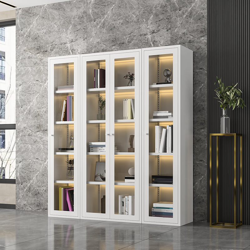 Modern Closed Back Vertical Bookshelf Metal Bookcase for Office Clearhalo 'Bookcases' 'furn' 'furn_bookcases' 'Furniture' 'Office Furniture' 7724160