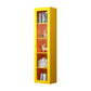 Modern Closed Back Vertical Bookshelf Metal Bookcase for Office 19.7"L x 13.8"W x 78.7"H Yellow Clearhalo 'Bookcases' 'furn' 'furn_bookcases' 'Furniture' 'Office Furniture' 7724165