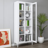 Modern Closed Back Vertical Bookshelf Metal Bookcase for Office Clearhalo 'Bookcases' 'furn' 'furn_bookcases' 'Furniture' 'Office Furniture' 7724167