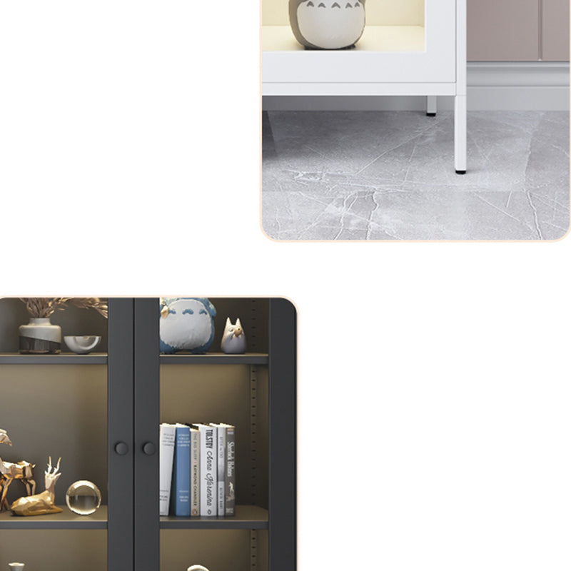 Modern Closed Back Vertical Bookshelf Metal Bookcase for Office Clearhalo 'Bookcases' 'furn' 'furn_bookcases' 'Furniture' 'Office Furniture' 7724173