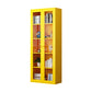 Modern Closed Back Vertical Bookshelf Metal Bookcase for Office 31.5"L x 13.8"W x 78.7"H Yellow Clearhalo 'Bookcases' 'furn' 'furn_bookcases' 'Furniture' 'Office Furniture' 7724174