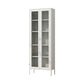 Modern Closed Back Vertical Bookshelf Metal Bookcase for Office 26"L x 12"W x 71"H Ivory Clearhalo 'Bookcases' 'furn' 'furn_bookcases' 'Furniture' 'Office Furniture' 7724181