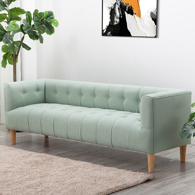 Modern Backrest Bedroom Bench Solid Wood Seating Bench with Upholstered 71"L x 22"W x 24"H Clearhalo 'Benches' 'Chairs & Seating' 'furn' 'furn_benches' 'Furniture' 'Living Room Furniture' 7724278