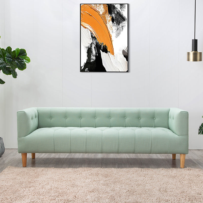 Modern Backrest Bedroom Bench Solid Wood Seating Bench with Upholstered 63"L x 22"W x 24"H Clearhalo 'Benches' 'Chairs & Seating' 'furn' 'furn_benches' 'Furniture' 'Living Room Furniture' 7724280