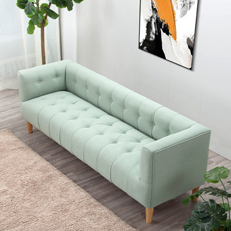 Modern Backrest Bedroom Bench Solid Wood Seating Bench with Upholstered 79"L x 22"W x 24"H Clearhalo 'Benches' 'Chairs & Seating' 'furn' 'furn_benches' 'Furniture' 'Living Room Furniture' 7724281