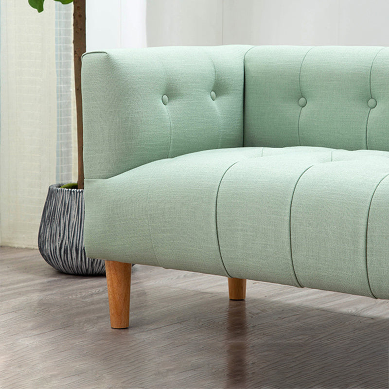 Modern Backrest Bedroom Bench Solid Wood Seating Bench with Upholstered Clearhalo 'Benches' 'Chairs & Seating' 'furn' 'furn_benches' 'Furniture' 'Living Room Furniture' 7724284