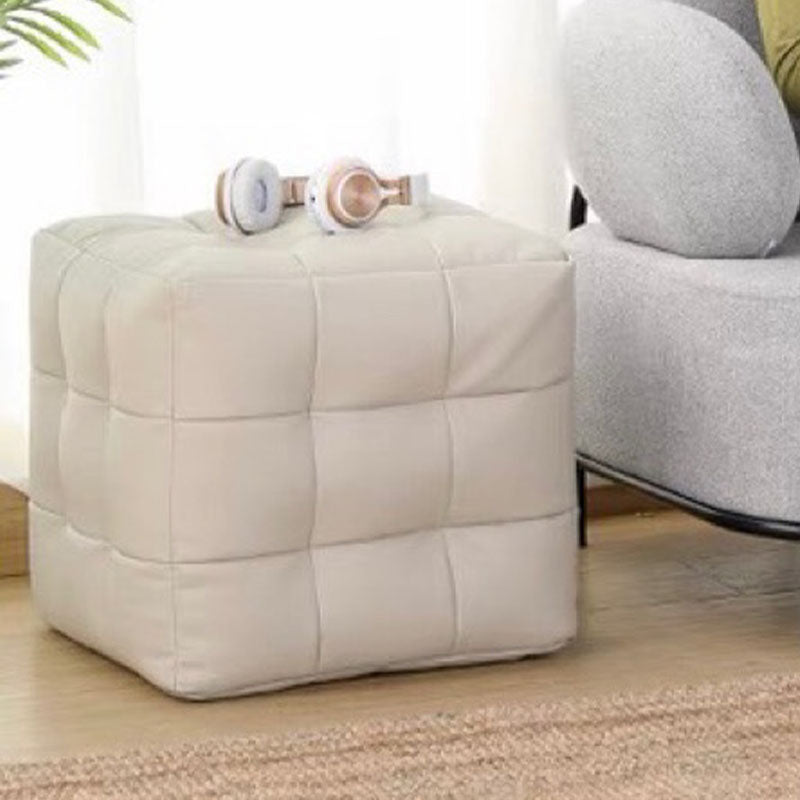 Modern Square Pouf Water Resistant Orange Pouf for Drawing Room Clearhalo 'furn' 'furn_ottomans_poufs' 'Furniture' 'Living Room Furniture' 'Ottomans & Poufs' 'ottomans_poufs' 7724362