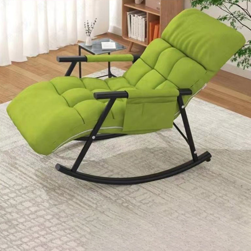 Modern Style Lazy Sofa Chair Lounge Leisure Rocking Chair for Living Room Green Black Clearhalo 'Chairs & Seating' 'furn' 'furn_rocking_chairs' 'Furniture' 'Living Room Furniture' 'Rocking Chairs' 'rocking_chairs' 7724417