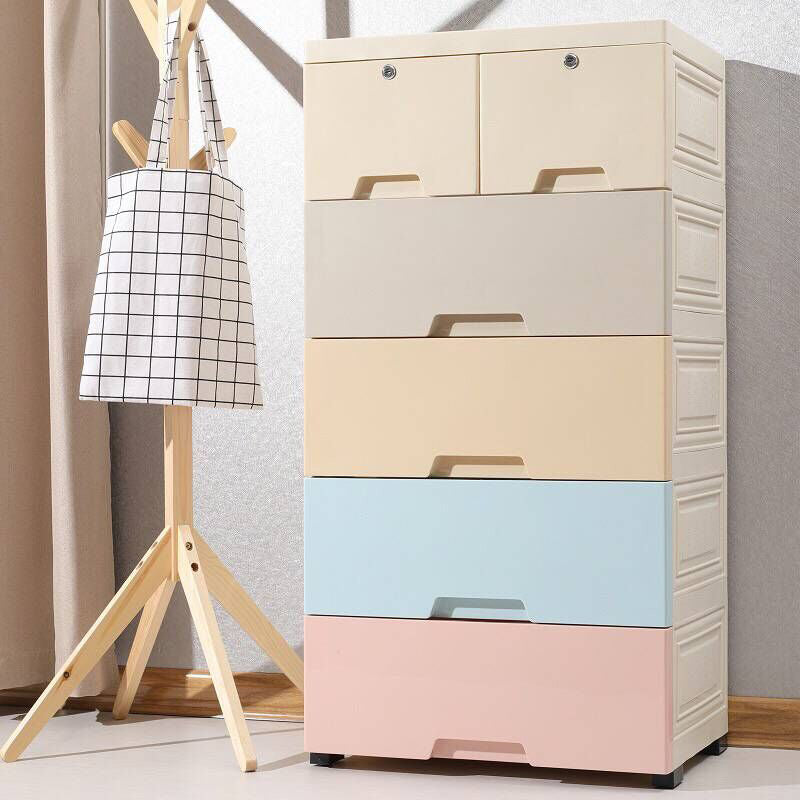 Dusineurs de chambre Armoire d'armoire de rangement en plastique moderne