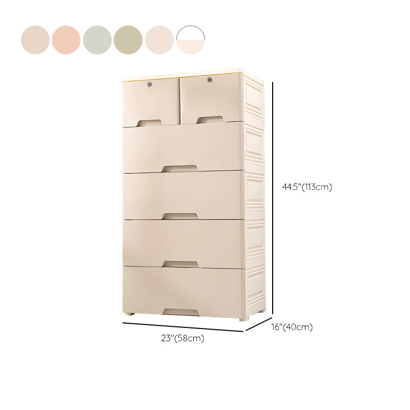 Dusineurs de chambre Armoire d'armoire de rangement en plastique moderne