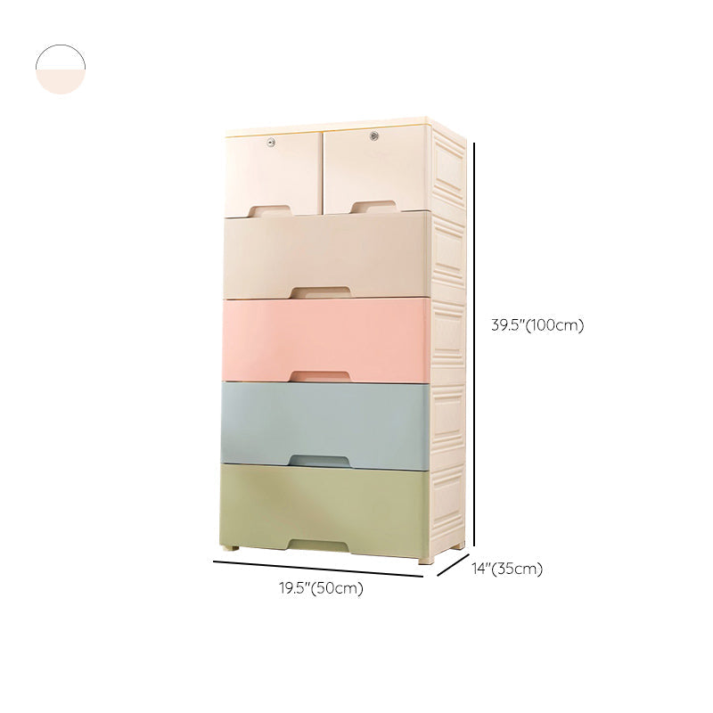 Dusineurs de chambre Armoire d'armoire de rangement en plastique moderne