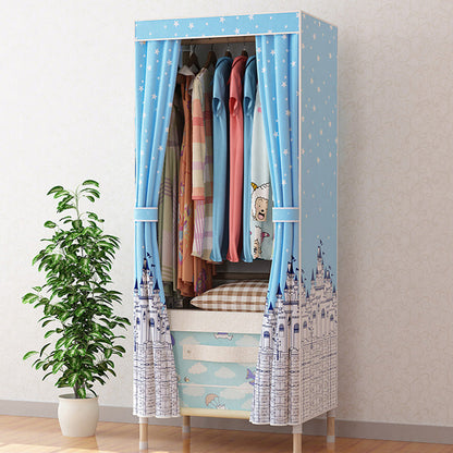 Armario de madera de armario de armario de estilo contemporáneo con varilla de prenda para el hogar