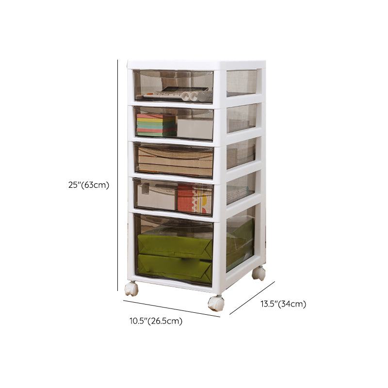 Vertical Transparent Filing Cabinet Modern Plastic Drawers File Cabinet