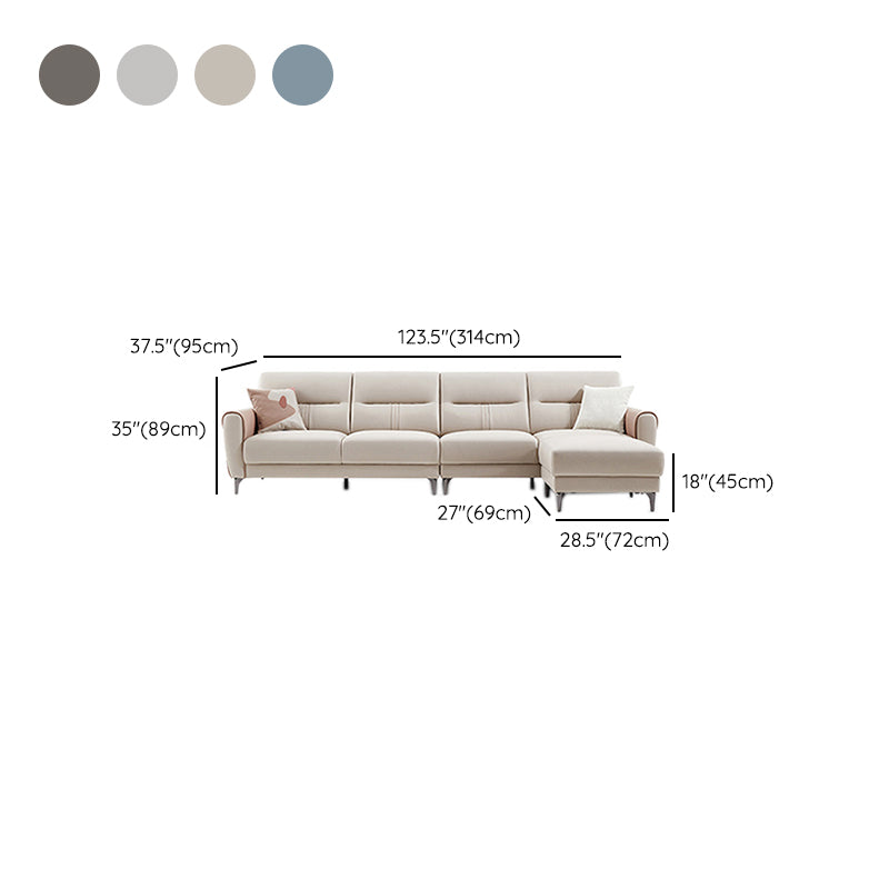 Sofá de brazo cuadrado en madera sólida con almohada cosida de cuero sintético