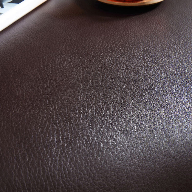 Canapé de bras carré en cuir authentique noir contemporain avec oreillers