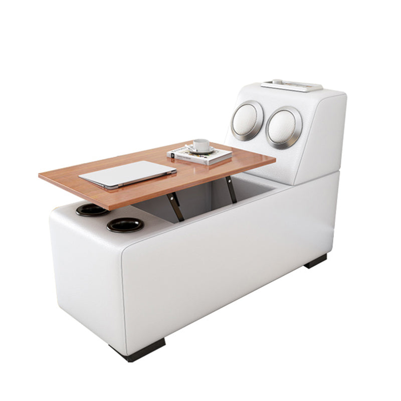 Contemporary Solid Wood Faux Leather Pillow Top Arm Sofa with Storage Clearhalo 'furn' 'furn_sofas' 'Furniture' 'Living Room Furniture' 'Sofa' 'sofas' 7730004