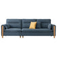 Sofa de tissu contemporain du bras carré en bois massif pour salon