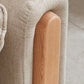 Sofa de tissu contemporain du bras carré en bois massif pour salon