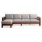 Storage No Distressing Tight Seat Square Arm Wood Solid Color Sofa