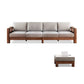 Storage No Distressing Tight Seat Square Arm Wood Solid Color Sofa
