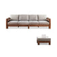 Storage No Distressing Tight Seat Square Arm Wood Solid Color Sofa