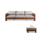 Storage No Distressing Tight Seat Square Arm Wood Solid Color Sofa
