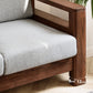 Storage No Distressing Tight Seat Square Arm Wood Solid Color Sofa