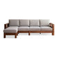 Storage No Distressing Tight Seat Square Arm Wood Solid Color Sofa